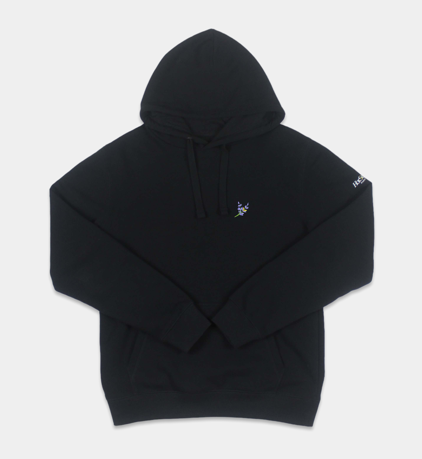 Hoodie en coton, lavande brodé